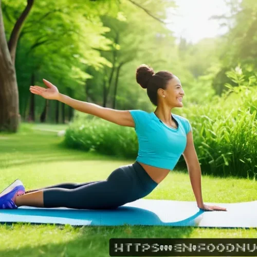 체중 감량을 위한 운동과 영양 - A vibrant, joyful scene of a diverse group of adults engaging in various enjoyable physical activiti...